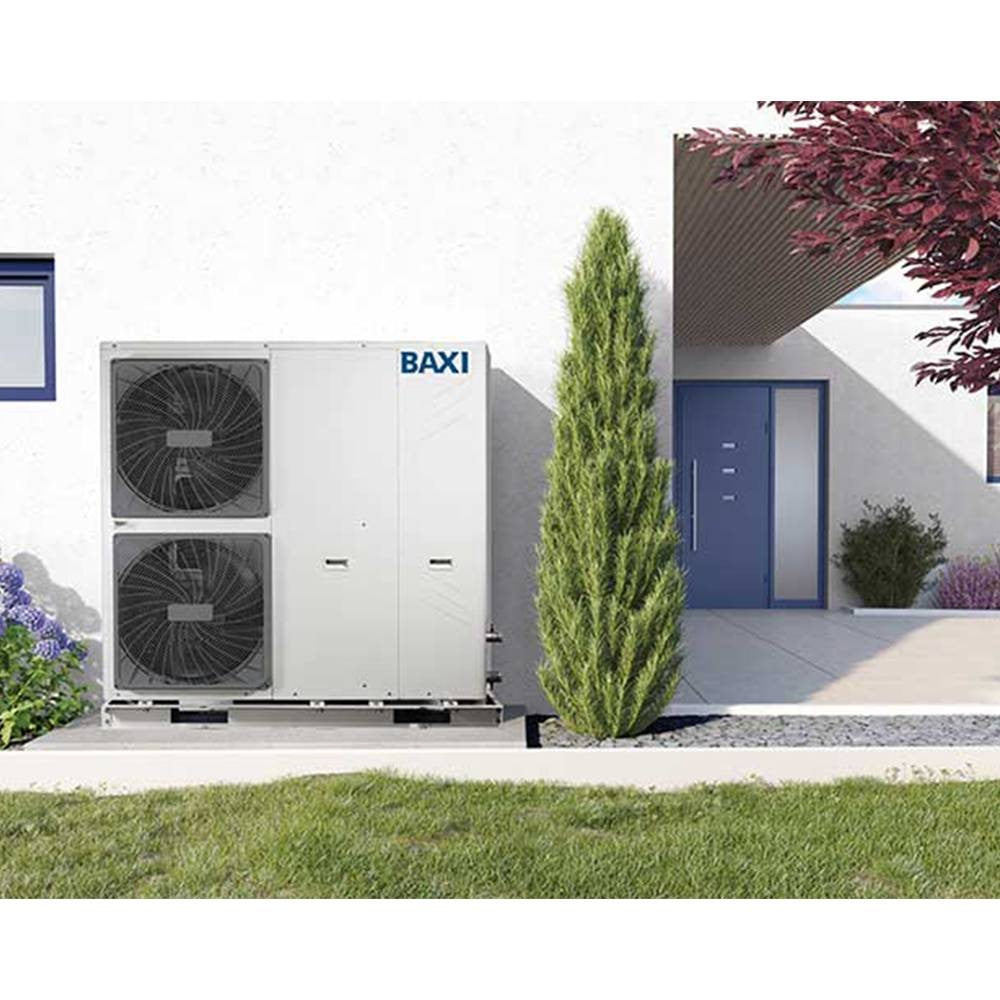 offerta pompa di calore aria acqua monoblocco inverter baxi auriga 12t r 32 trifase a7749310 con pannello di comando remoto incluso
