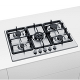 piano gas pgq7b5b90 5f 75cm inox