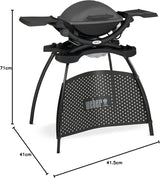 weber barbecue elettrico weber pulse q 1400 con supporto