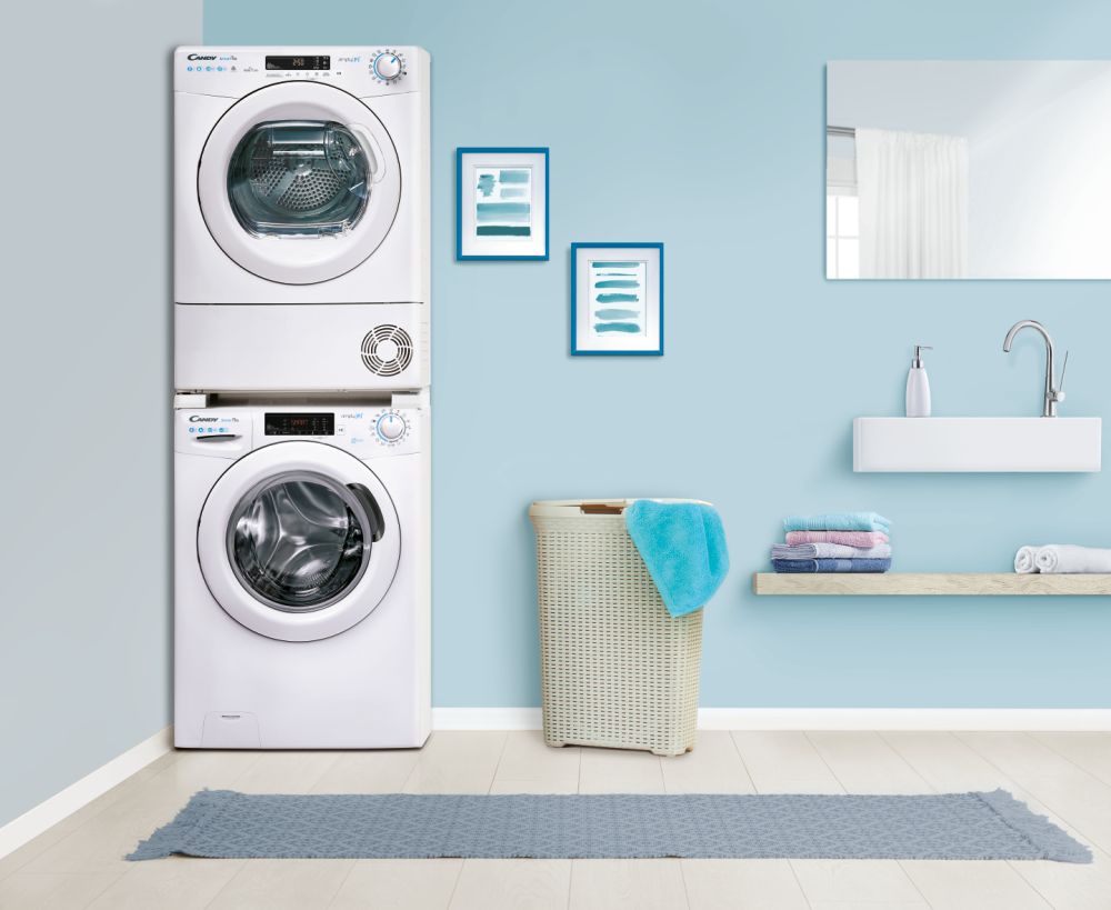 asciugatrice a pompa di calore slim 7 kg candy smart pro cso4h7a1de s axlxp 85x60x46 wi fi _ ble cicli rapidi cso4 h7a1de s classe energetica a_