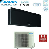 climatizzatore condizionatore daikin bluevolution inverter serie emura black iii 18000 btu ftxj50ab r 32 wi fi integrato classe a___ garanzia italiana novita