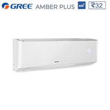 climatizzatore condizionatore gree dual split inverter serie amber plus 12_18 con gwhd 24 nk6oo r 32 wi fi integrato 12000_18000