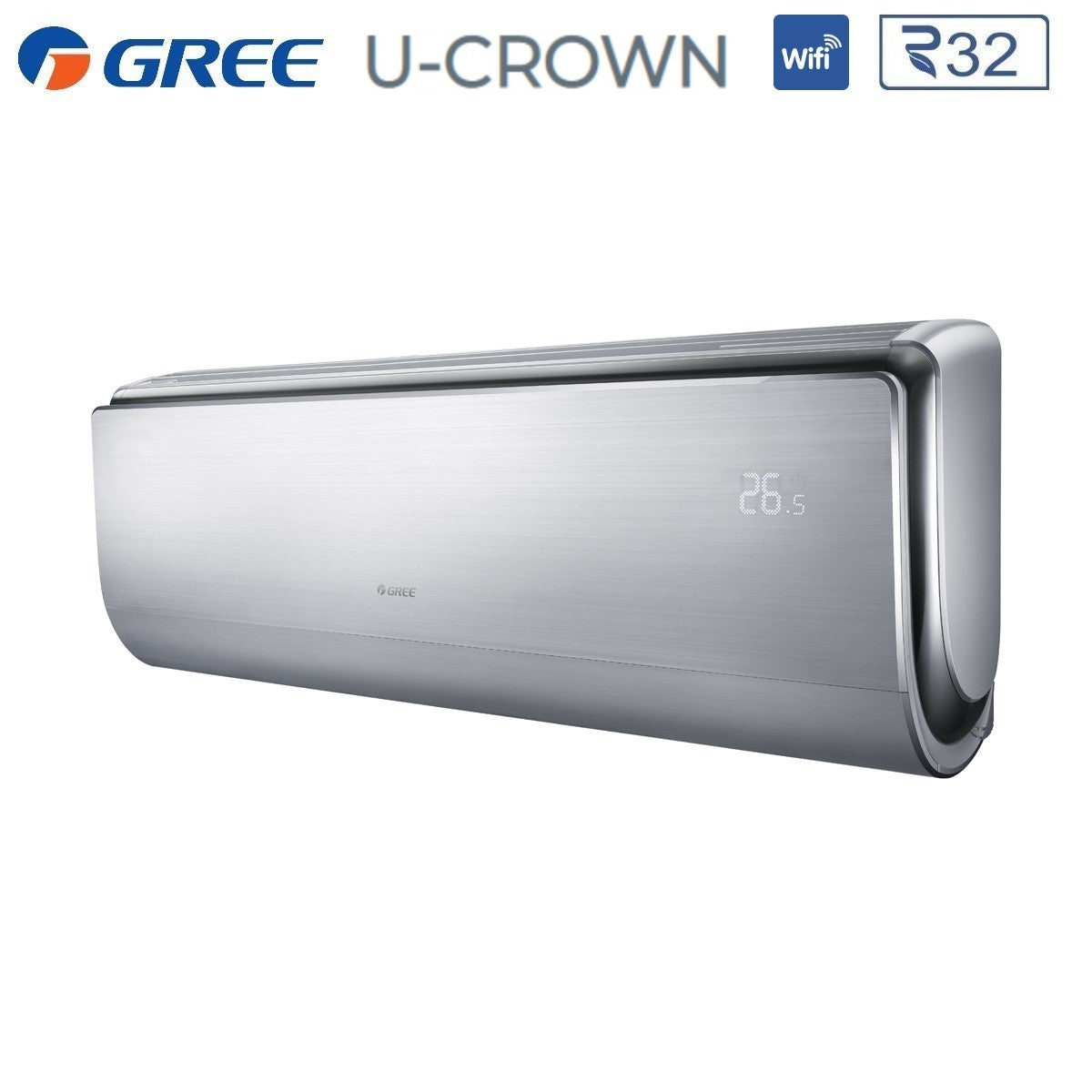 climatizzatore condizionatore gree dual split inverter serie u crown 12_12 con gwhd 18 nk6oo r 32 wi fi integrato 12000_12000