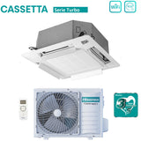 climatizzatore condizionatore hisense inverter a cassetta serie turbo 18000 btu act52ur4rcc8 _ auw52u4rj8 r 32 wi fi optional classe a__ a_ con telecomando e pannello incluso