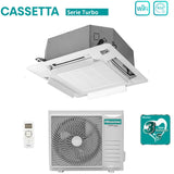 climatizzatore condizionatore hisense inverter a cassetta serie turbo 24000 btu act71ur4rjc8 _ auw71u4rk8 r 32 wi fi optional classe a__ a__ con telecomando e pannello incluso