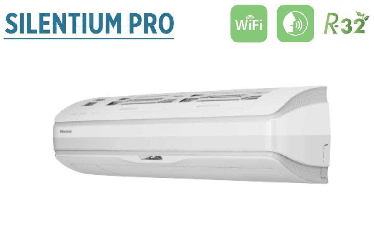 climatizzatore condizionatore hisense inverter serie silentium pro 12000 btu qd35xu02g+qd35xu00w r 32 wi fi integrato   novita