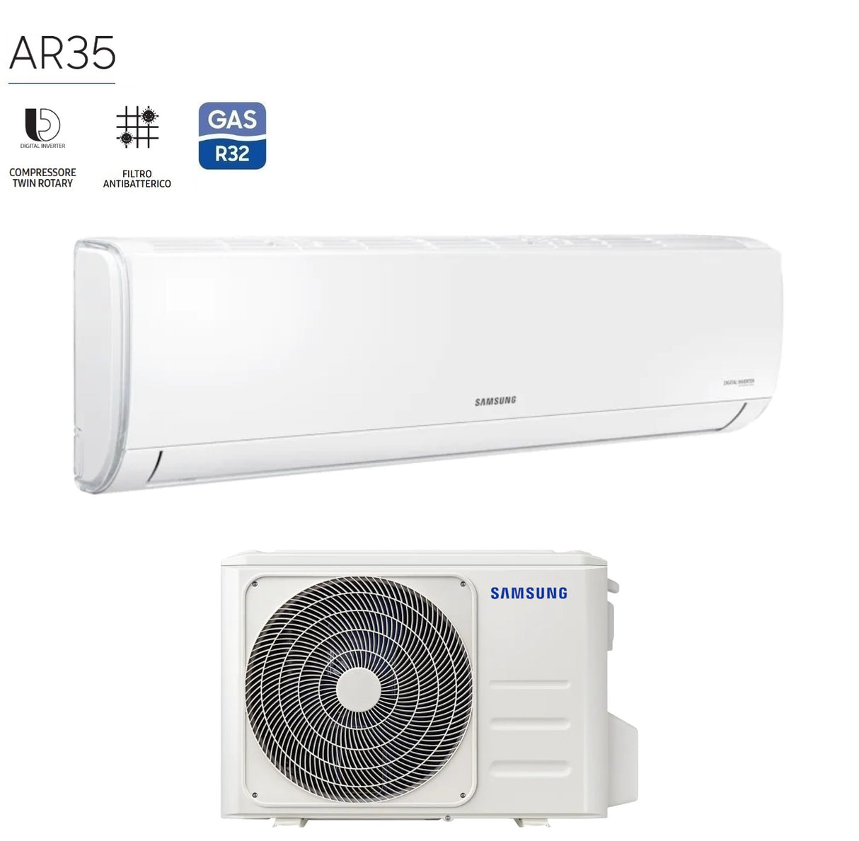 climatizzatore condizionatore inverter samsung serie ar35 maldives 9000 btu ar12txhqasineu _ ar09txhqasixeu r 32 classe a__ a_