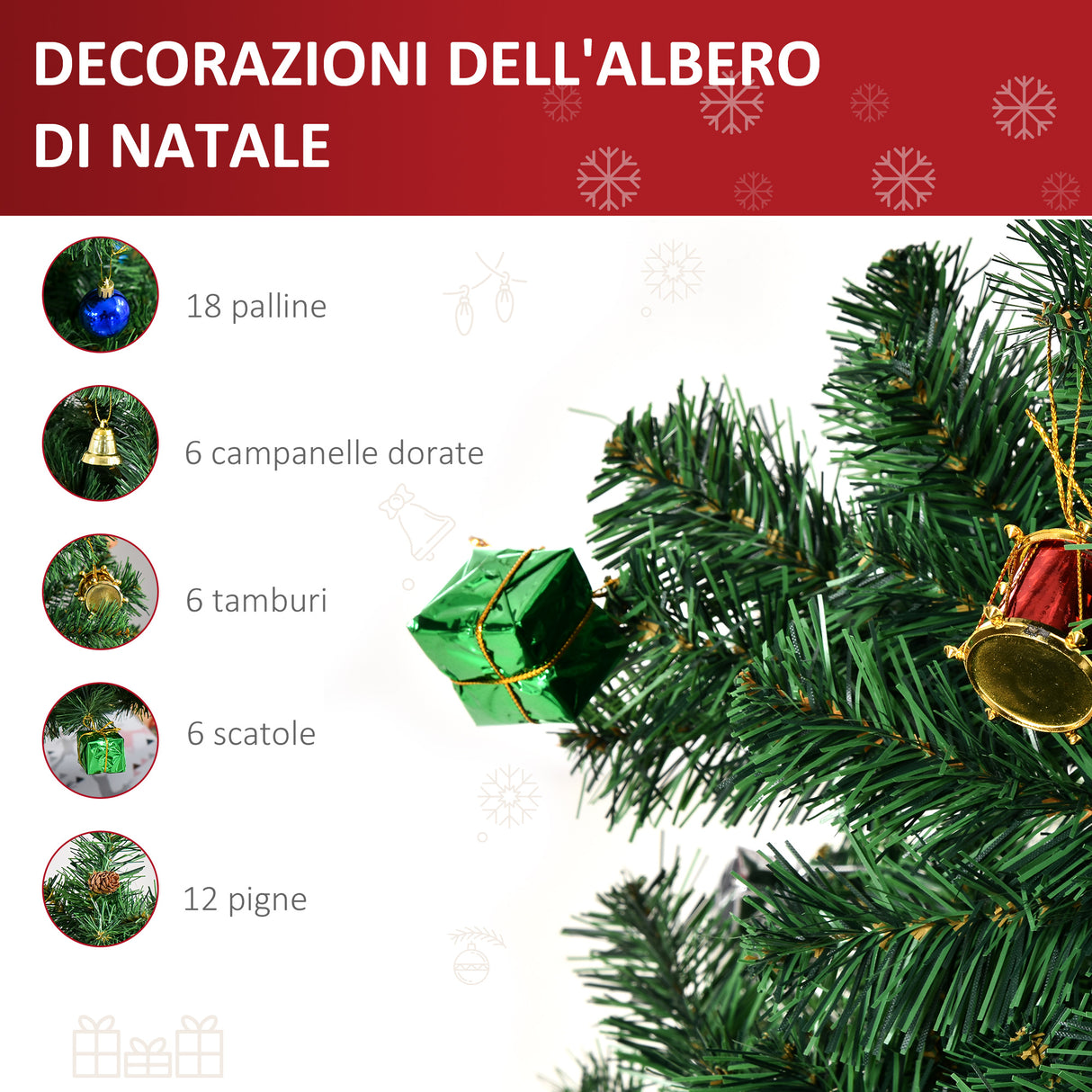 easycomfort easycomfort albero di natale 150cm con 420 rami in pvc ignifughi albero di natale con decorazioni e rami folti verde