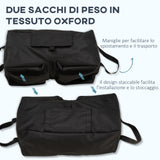 easycomfort easycomfort base per ombrellone a sacco riempibile con 50 kg di sabbia in plastica e tessuto oxford 50x25x18 cm nero