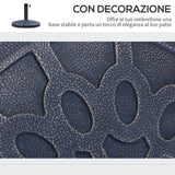easycomfort easycomfort base per ombrellone rotondo per pali da 38 e 48 mm in resina e acciaio 45 cm bronzo