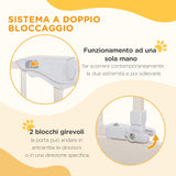 easycomfort easycomfort cancelletto per cani con 4 viti regolabili e nastro adesivo in metallo e plastica 86x104 1 cm bianco