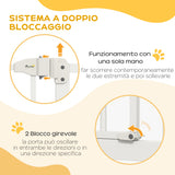 easycomfort easycomfort cancelletto per cani estensibile con 4 viti regolabili in metallo e plastica 74 100x78 cm bianco