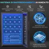 easycomfort easycomfort cantinetta vino refrigerata per 20 bottiglie capacita 53l porta in vetro anti uv e ripiani regolabili nero