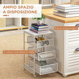 easycomfort easycomfort carrello portaoggetti a 3 livelli in truciolato e acciaio 34x29 5x57 5 cm bianco