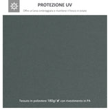 easycomfort easycomfort copertura per gazebo 4x3 m a 2 livelli in poliestere con cinghie e 10 fori di drenaggio grigio antracite