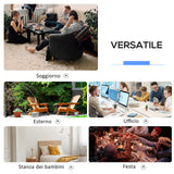 easycomfort easycomfort lampada antizanzare elettroinsetticida con luce uv per interno ed esterno 11x11x26 cm nero