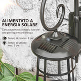 easycomfort easycomfort lampada da giardino con pannello solare impermeabile ip44 e accensione automatica nero