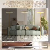 easycomfort easycomfort lampada da terra moderna con luce dimmerabile con interruttore a pedale e 3 luminosita oro