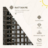 easycomfort easycomfort lampada solare da giardino con pannello di ricarica in acciaio e rattan 21x21x78 cm nero e grigio