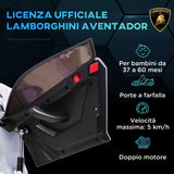 easycomfort easycomfort macchina elettrica per bambini a 12v licenza lamborghini con clacson e telecomando auto musica integrata e luci bianca