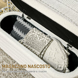 easycomfort easycomfort panca fondo letto in tessuto teddy con vano contenitore per ingresso e camera 116x41x40 5cm crema