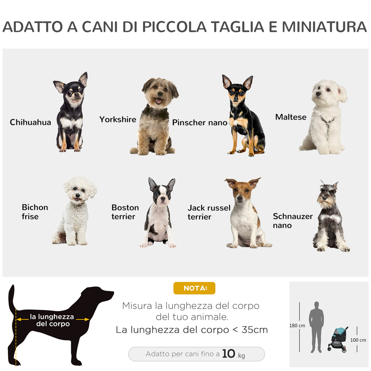 easycomfort easycomfort passeggino per cani piccoli pieghevole a 3 ruote con copertura antipioggia e cestino verde scuro