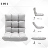 easycomfort easycomfort poltrona relax da terra con schienale reclinabile fino 180 71x55x53 5cm grigio chiaro