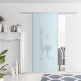 easycomfort easycomfort porte scorrevoli in vetro satinato da interni con binario b3 in alluminio per bagno cucina studio 205x90x08cm ean 8055776911267