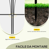 easycomfort easycomfort recinzione esterna a 5 pannelli in metallo con lacci 305x62 cm nera