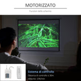 easycomfort easycomfort schermo per proiettore 120 pollici formato 43 regolabile con telecomando schermo di proiezione motorizzato compatto 244x183 cm bianco ean 8054144131894