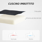 easycomfort easycomfort sedia da ufficio reclinabile ad altezza regolabile in finta pelle e acciaio 60x68x95 5 105 cm nero