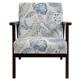 easycomfort easycomfort sedia per soggiorno poltroncina imbottita con braccioli in legno e tessuto traspirante per casa e ufficio a fiori 68 5x78 5x75cm ean 8054144139586