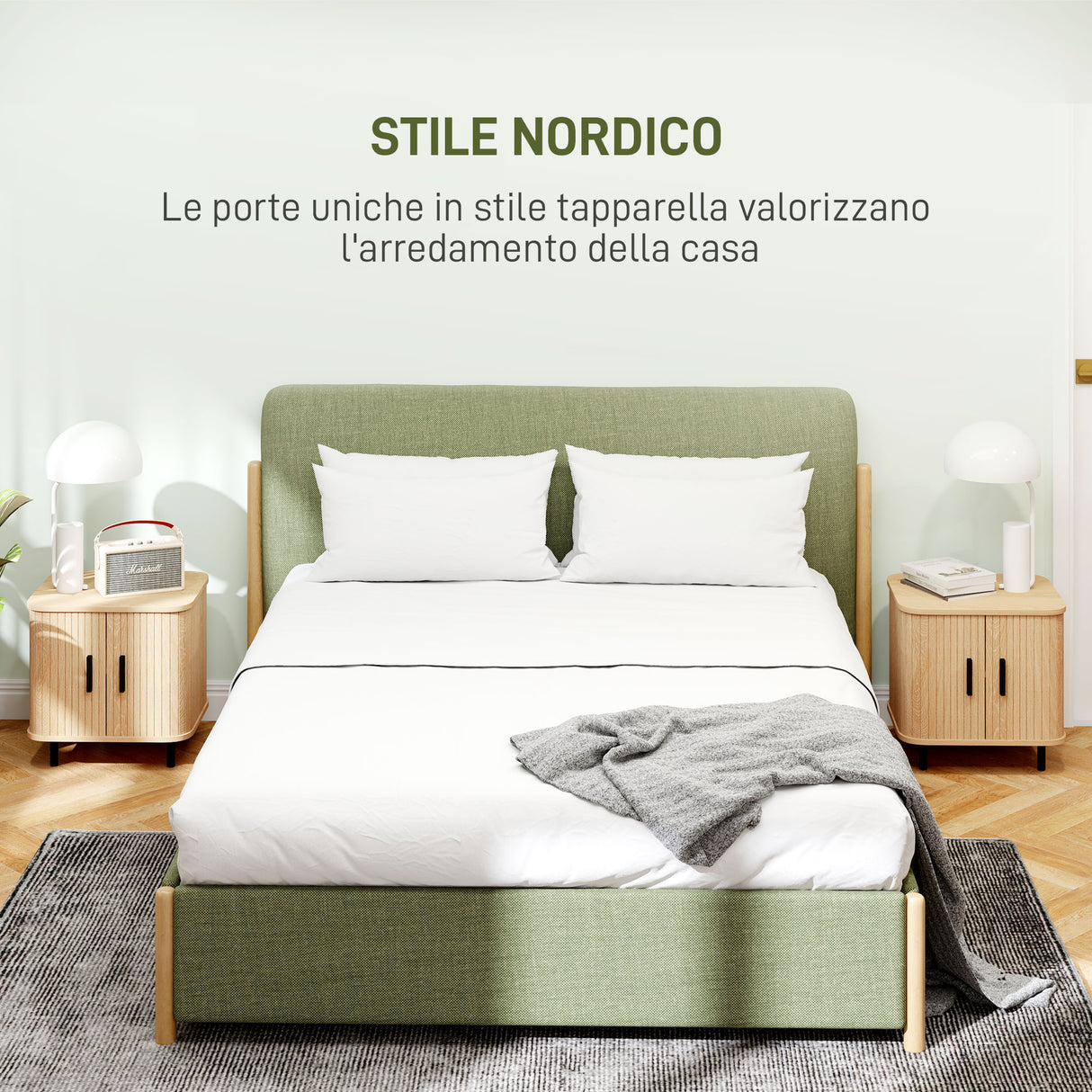 easycomfort easycomfort set 2 comodini in stile nordico con ripiano a 2 livelli in legno e acciaio 48x40x48 cm nero e rovere