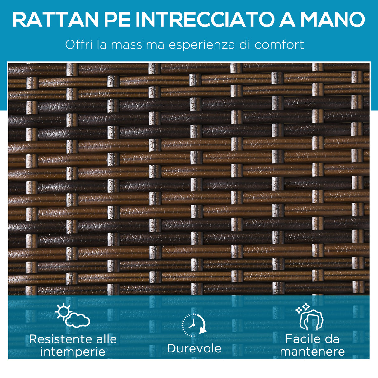 easycomfort easycomfort set 2 lettini prendisole in rattan pe con cuscino e schienale 5 reclinazioni 196x60x22cm