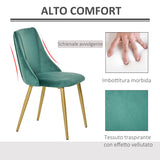 easycomfort easycomfort set 2 sedie da pranzo imbottite moderne con rivestimento e schienale gambe in ferro da cucina salotto o soggiorno in stile moderno verde e nero 50x56 5x85cm