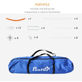 easycomfort easycomfort set agility dog 4 pezzi con 4 picchetti e borsa da trasporto in pe e abs 89x69x99 cm bianco e arancione