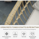 easycomfort easycomfort set da giardino 4 pezzi con 2 sedie da giardino divanetto 2 posti e tavolino basso naturale e crema