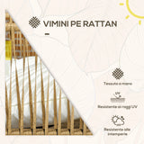 easycomfort easycomfort set da giardino 4 pezzi in rattan con divanetto 2 sedie e tavolino da caffe nero marrone e crema