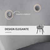 easycomfort easycomfort set di 2 sedie per sala da pranzo con braccioli imbottite e in velluto 54x56x74cm grigio