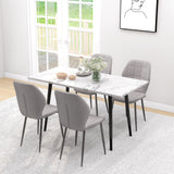 easycomfort easycomfort set di 4 sedie da pranzo moderne per cucina e soggiorno con rivestimento in flanella grigio