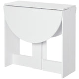 easycomfort easycomfort tavolo pieghevole da pranzo a 2 ribalte tavolo da pranzo allungabile in legno salvaspazio per cucina e soggiorno 104x76x73 7 cm bianco ean 8054111848039