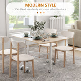 easycomfort easycomfort tavolo pieghevole moderno a 2 ribalte con rotelle in mdf e acciaio 120x80x73cm marrone