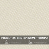 easycomfort easycomfort telo copertura per gazebo pergola 3x3 m in poliestere con 16 fori di drenaggio 297x297 cm beige