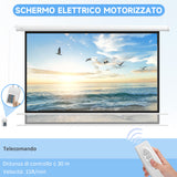 easycomfort easycomfort telo per proiettore 120 169 motorizzato con telecomando fissaggio a muro e soffitto bianco
