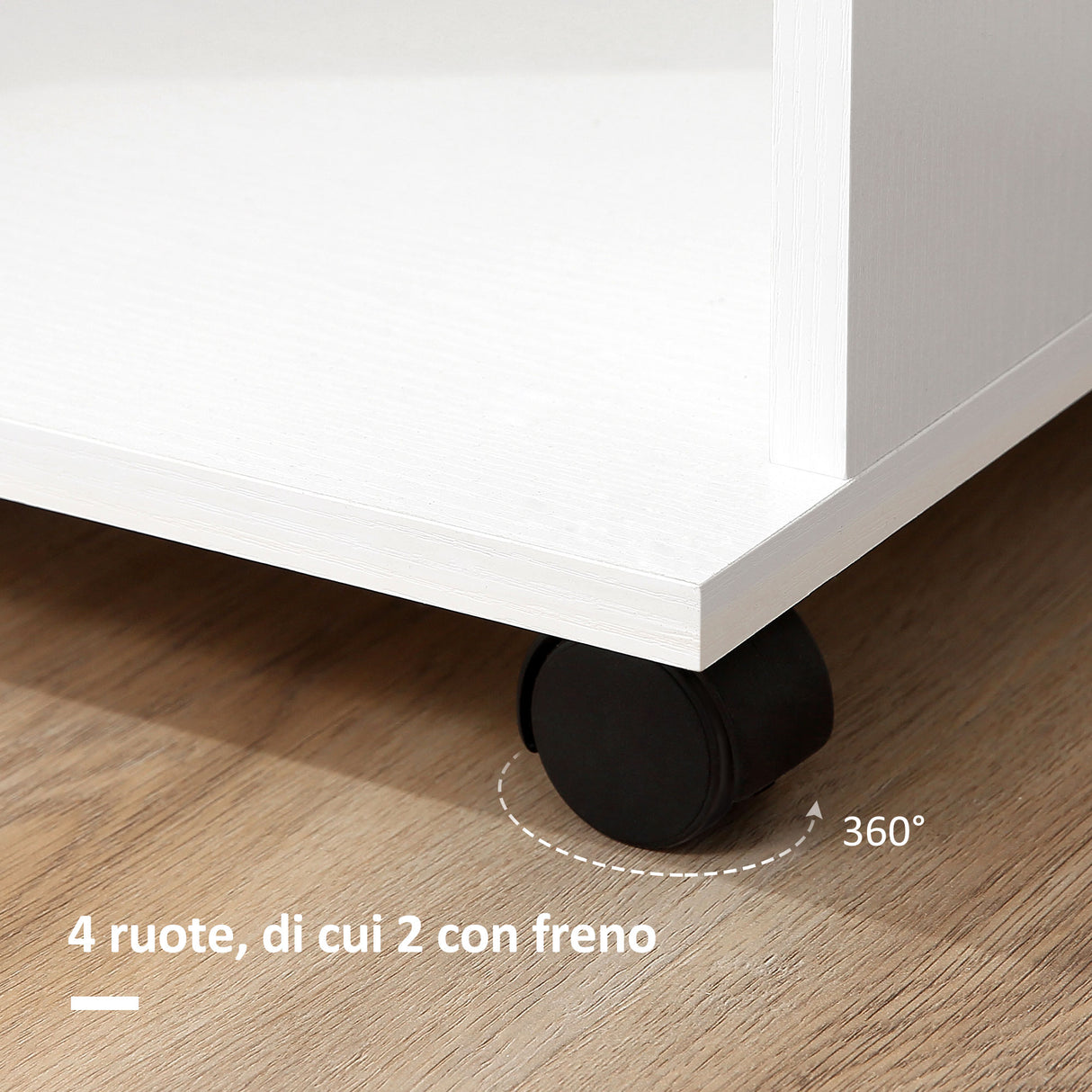 easycomfort easycomforte armadio guardaroba con ruote in legno bianco 80x40x128cm