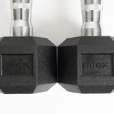 manubri da palestra nilox nxdumbbell5 5 kg cad.1 con rivestimento in gomma impugnatura acciaio