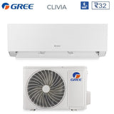 climatizzatore condizionatore gree inverter serie clivia white 12000 btu gwh12aucxb k6dna1a i r 32 wi fi integrato a__ a_ colore bianco