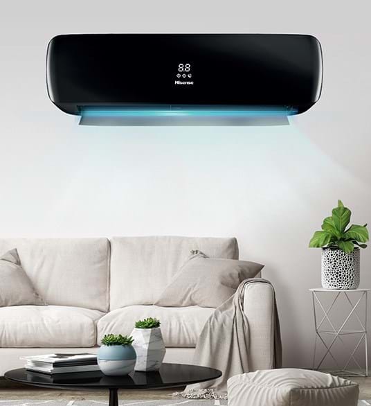 climatizzatore condizionatore hisense inverter serie apple pro black 9000 btu tgve090bg r 32 wi fi integrato classe a__ a_ colore nero