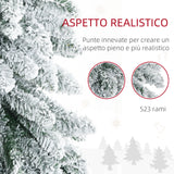easycomfort easycomfort albero di natale innevato 180cm con 523 rami e base in acciaio per interni