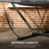 easycomfort easycomfort amaca da giardino portatile con cuscino integrato in cotone poliestere e acciaio 368x93x110 cm grigio scuro